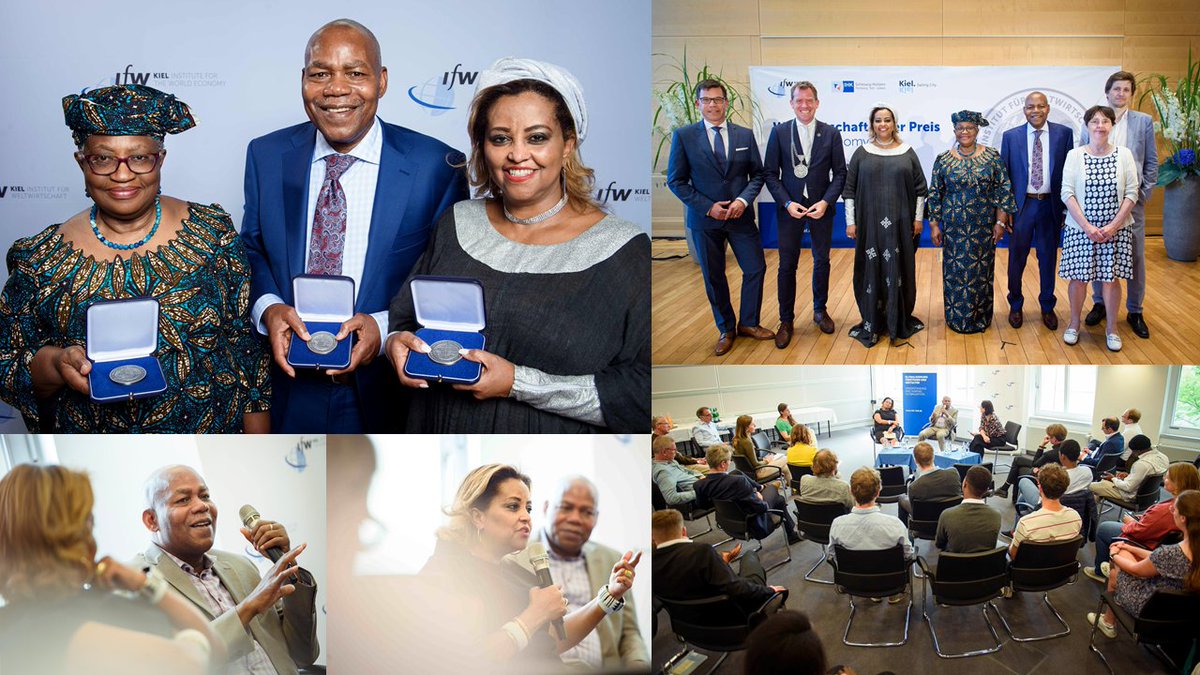 kielinstitute's tweet photo. Yesterday we awarded the Global Economy Prize 2023 to three outstanding individuals who have made a difference for Africa's future @NOIweala @EleniGabre @lwantchekon
It was a beautiful day in Kiel with so many great contributions. Thank you! https://t.co/ScT6QERfXT