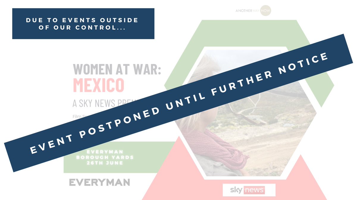 🚨Due to events outside of our control, next week's event with @AlexCrawfordSky and @SkyNews is now cancelled. 
We're gutted!
So sorry to miss all of you that had signed up - hopefully we'll see you soon at our upcoming events. 
👉Announcements here: eepurl.com/hLnlAv