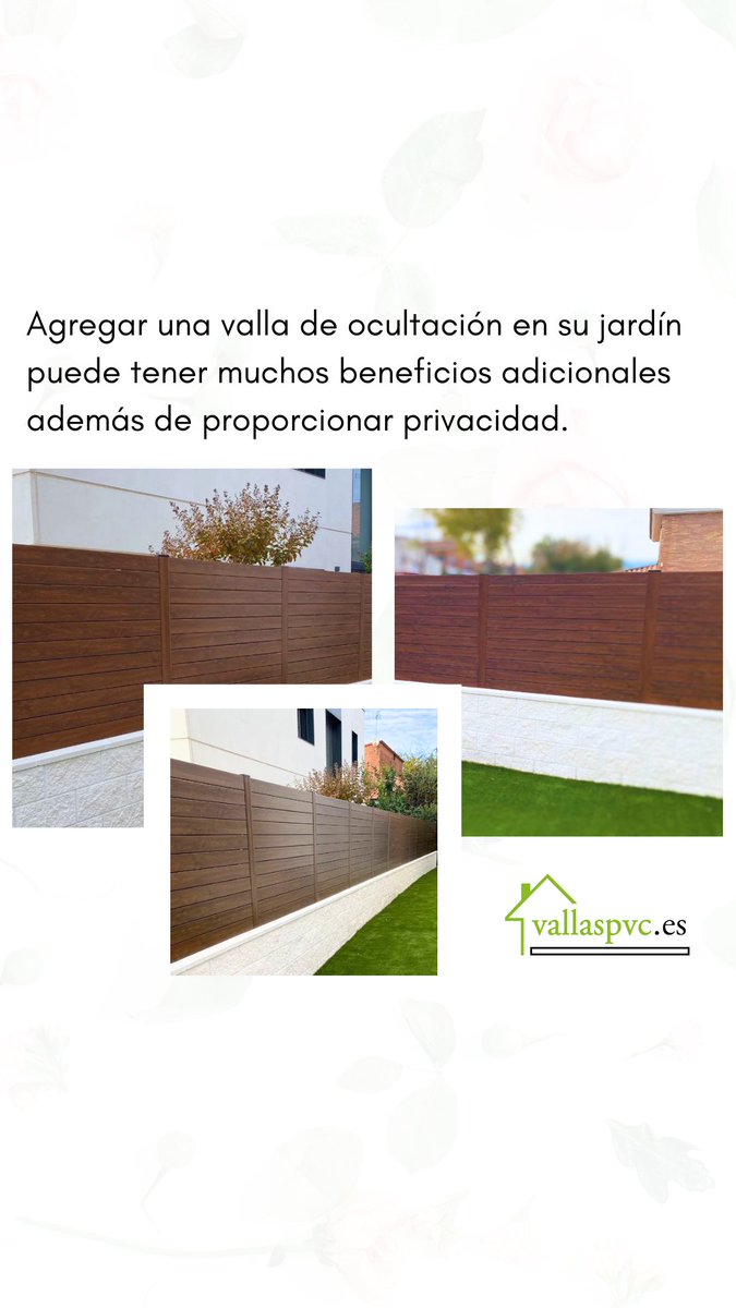 vallaspvc's tweet photo. Seguridad, privacidad, durabilidad, variedad de diseño y fácil instalación.
#jardin #Verano2023 
https://t.co/Ir8Oom2Jfn https://t.co/RprE0HEZN8