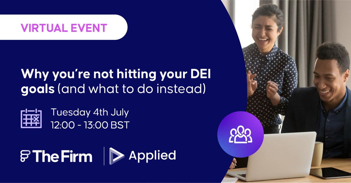 Check this out if you want to improve on your DEI goals...

We're partnering up with <a href="/TheFirmRecruits/">The Firm</a> to bring you a free, online talk on the fundamentals of inclusive hiring and the transformation it can bring to your organisation.

04.07 at 12 pm BST 👉  ow.ly/9lcz50OPgMR