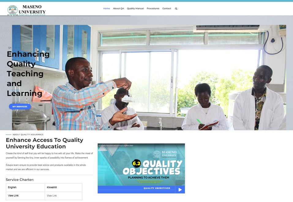 Enhance Access To Quality University Education: Read more @ qa.maseno.ac.ke Watch: youtu.be/bDL3_iJ8OvA