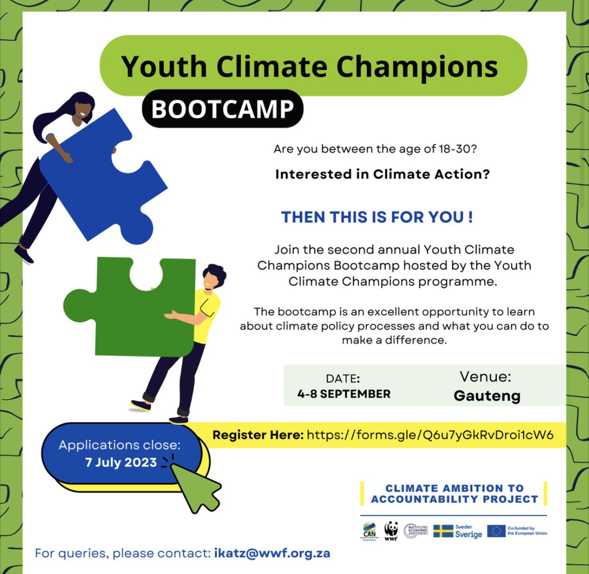 yuthconnect's tweet photo. The Youth Climate Champions programme is back with its second annual bootcamp!
Are you interested in learning about and influencing climate policy? Are you between 18-30 years old? If so, here's an exciting opportunity for you!
#InclusiveClimatePolicy #YouthPower https://t.co/g4R8ZOGSQV