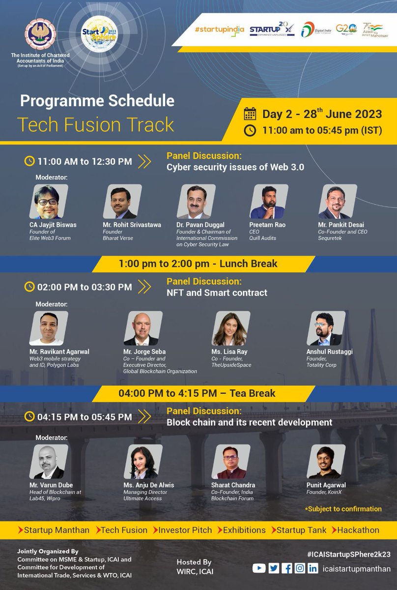 sequretek_sqtk's tweet photo. Sequretek will be exhibiting at the ICAI StartUP SPhere from 27th June,2023 to 28th June,2023 at Jio World Centre, Bandra Kurla Complex (BKC), Bandra (East), Mumbai.
@theicai @startupicai @wirc_icai
#ICAIStartupsphere #icaistartupmanthan #cybersecurity #sequretek #G20 https://t.co/4ccaeaOKYW