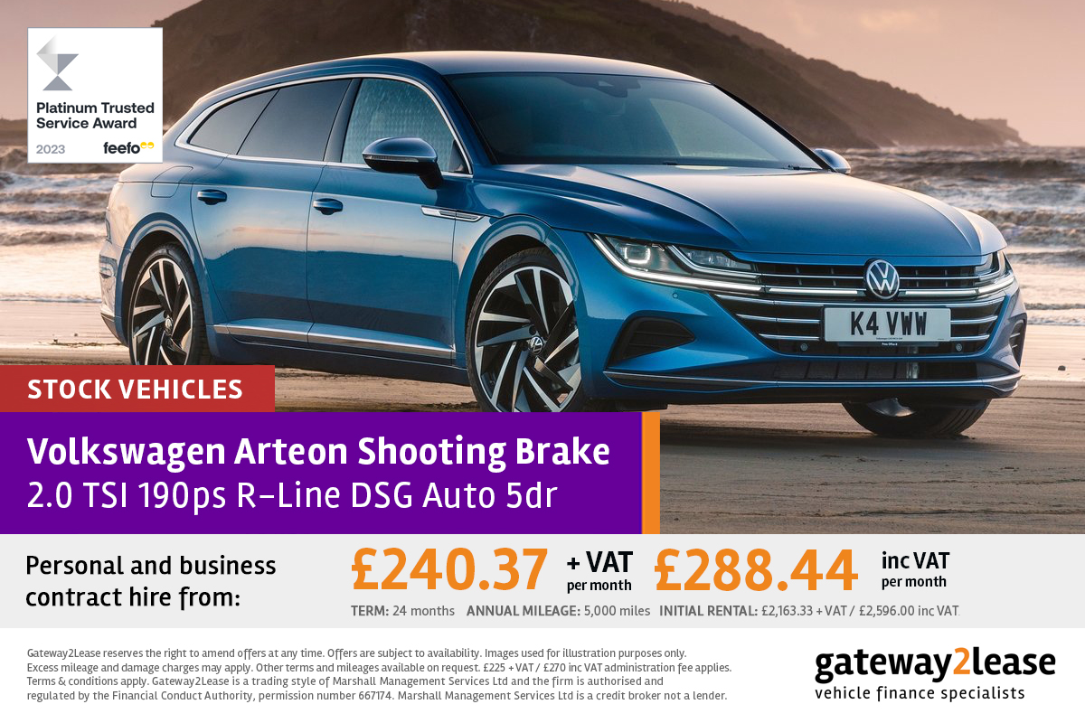 💥 Stock Deal Alert💥 Lease a #VW Arteon Shooting Brake 2.0 TSI 190ps R-Line DSG Auto 5dr from just £240.37 + VAT / £288.44 inc VAT per month.

Don't miss out - visit our website for more info: gateway2lease.com/cars/volkswage…

#arteonshootingbrake #contracthire #gateway2lease #newcar