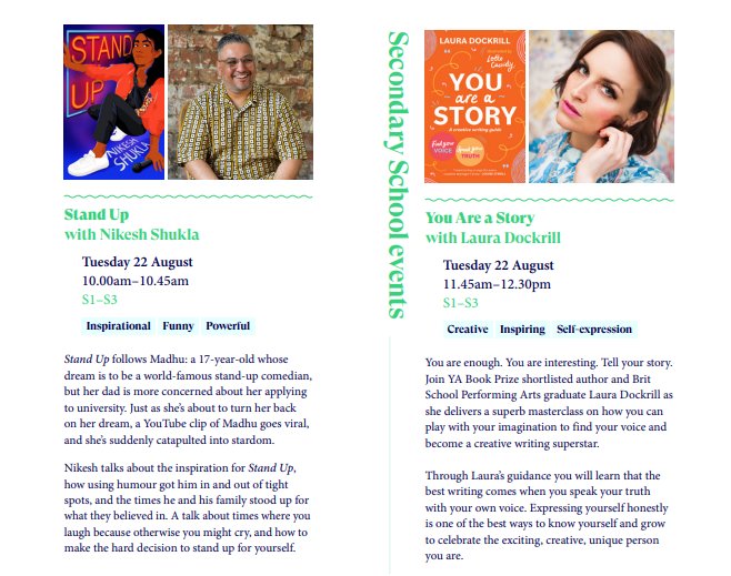 Edinburgh International Book Festival Excursion - FREE Author Event

Tuesday 22 August 2023 - Meet award winning authors Nikesh Shukla and Laura Dockrill

Any pupils who would like to attend please collect a form from Mrs Macari in the Library (C222). 

There are only 30 spaces!