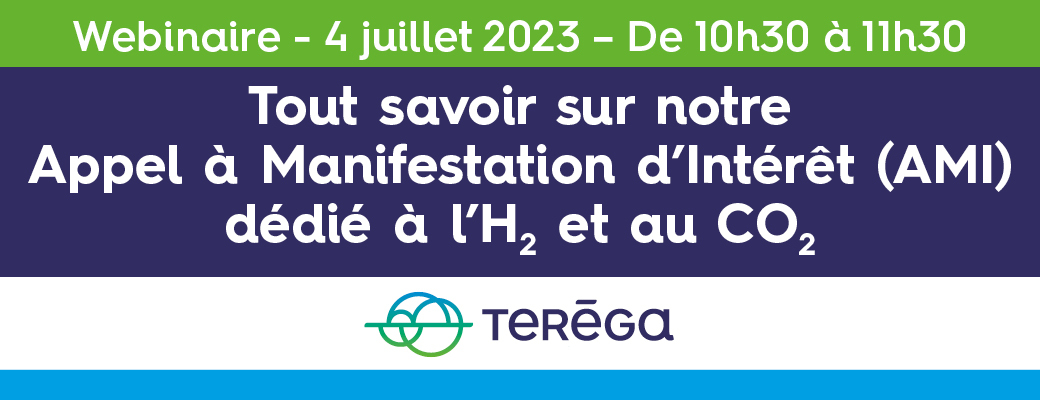 Nous lançons du 26 juin au 13 octobre 2023 notre 1er Appel à Manifestation d’Intérêt (AMI) dédié au transport et au stockage d’#H2 et/ou de #CO2.

Pour en savoir plus, un #webinaire sera organisé le 📅 mardi 4 juillet de 10h30 à 11h30.

Inscription 👉 vu.fr/xDiG?utm_sourc…
