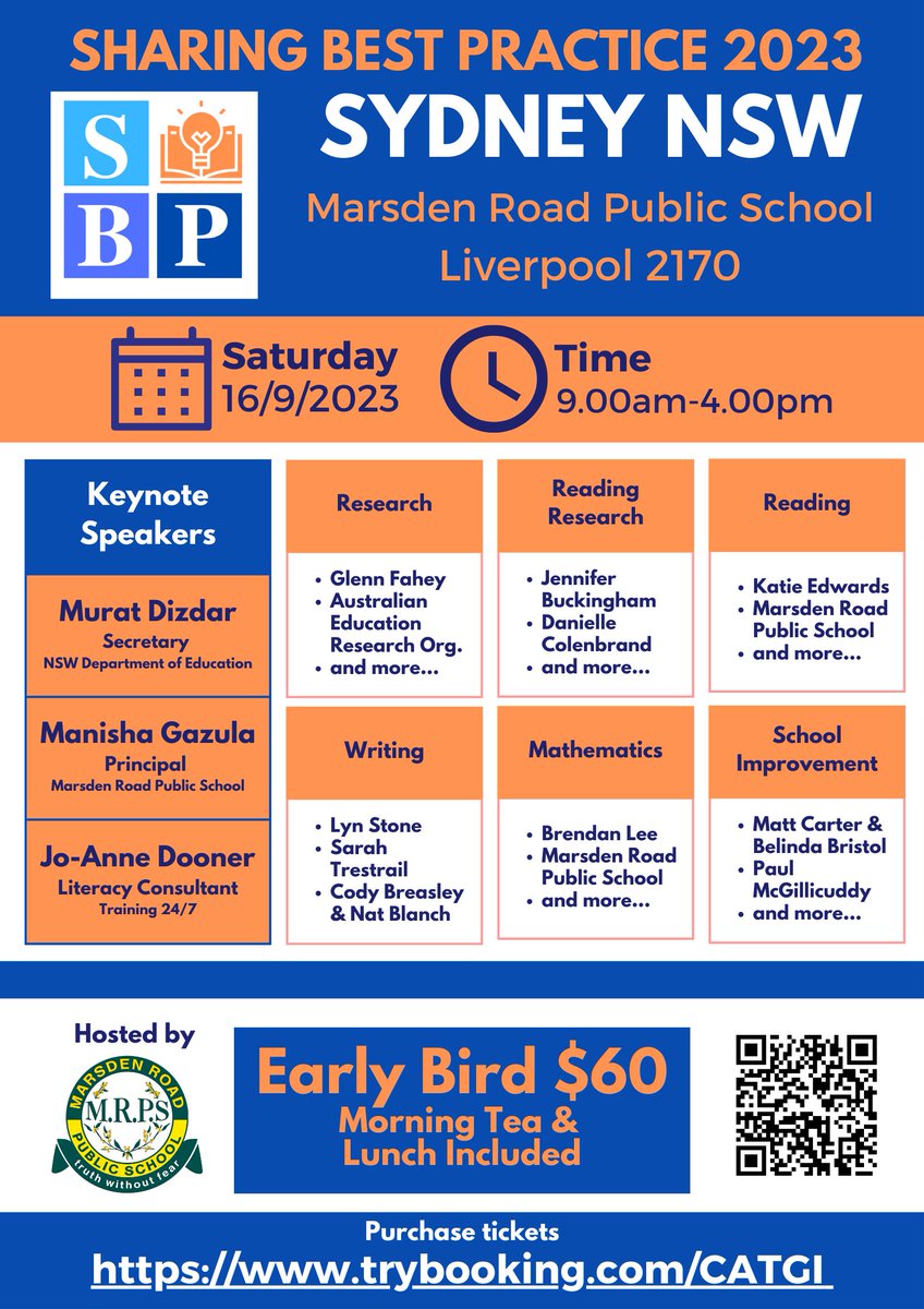 Sharing Best Practice Sydney is back!

Grab your @SharingBestPrac Sydney early bird ticket tomorrow!

Bookings at: trybooking.com/CJHGC

#SharingBestPrac #SBPSydney #aussieED