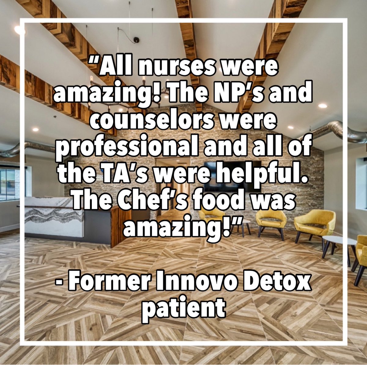 A #testimonial we received from a recent Innovo Detox patient about their experience at our facility and with our staff #quote #quotes #quotesdaily #addiction #detox #recovery #mentalhealth #sober #sobriety #addictiontreatment #addictionrecovery #hope #healing #patientcare #rehab