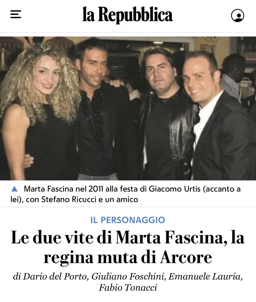 Le “inchieste” di #Repubblica: 4 giornalisti per passare al setaccio la vita della Fascina prima di #Berlusconi 

Pulitzer subito!