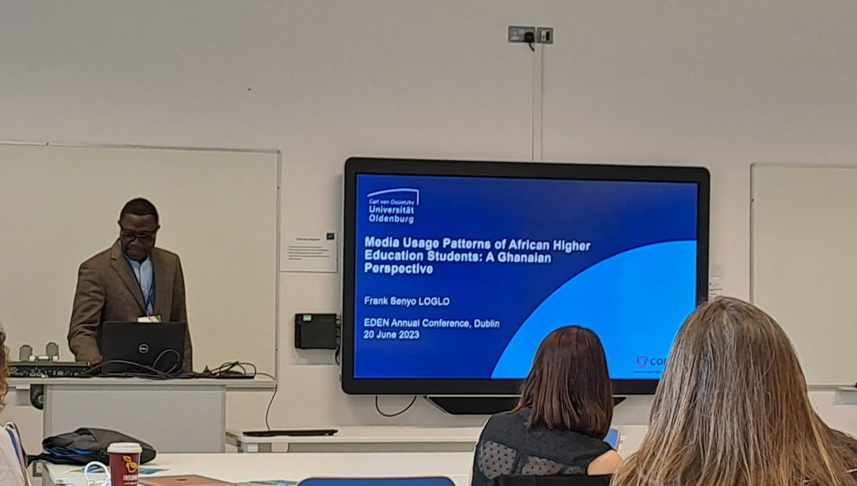 So looking forward to hearing my @_COER_ colleague @Frank_Loglo's talk about his research into the Ghanian perspective of media usage. So many different typologies have been used but they don't take account of the Global South.

#EDEN2023 #DigitalDivide #ContextMatters