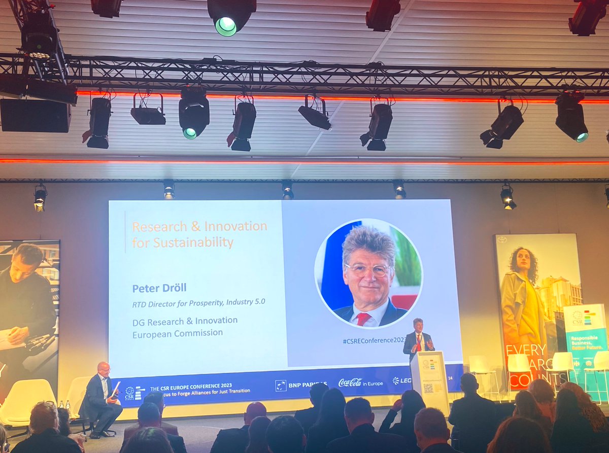 📈 The latest @EU_Eurostat report highlights how Europe improved on decent work, reducing poverty, improving gender equality and access to justice. However more needs to be done for the environment and climate.

📍 @EUScienceInnov’s @DrollPeter at @CSREuropeOrg Conference.