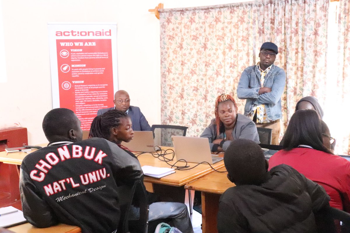 ActionAidZim's tweet photo. Are you moving with #digitilisation? It is time to reduce workload and tedious paperwork and adopt digital solutions. In this vein, @ActionAidZim is holding a training workshop on computer and mobile applications with its partners. #EmbraceDigital #ClimateJustice https://t.co/JI2fdy7ic4