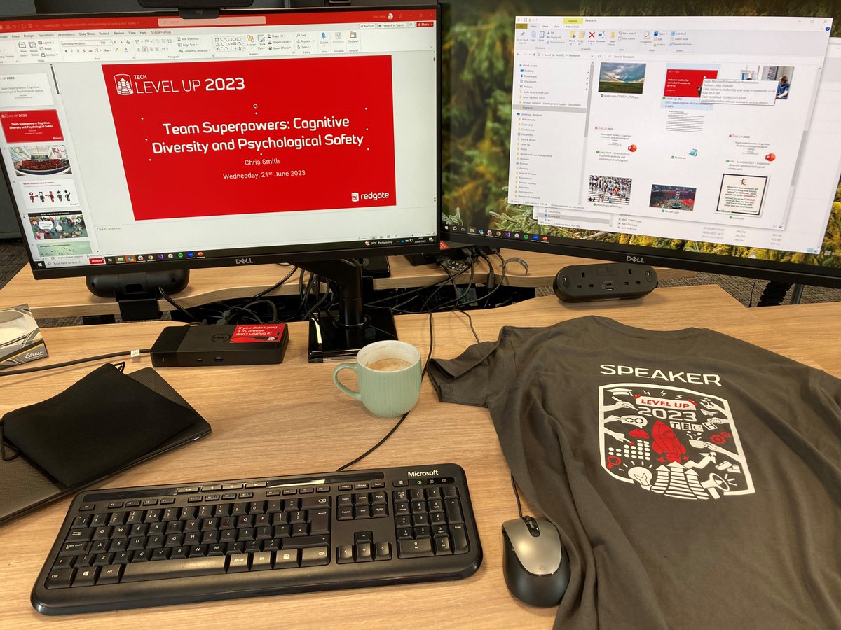 Tomorrow it's <a href="/redgate/">Redgate Software</a>'s annual internal tech conference, #levelup2023 - it's aim is to invest in our personal development, explore skills we'll need to develop as an org and bring us all together to reconnect. Just putting the finishing touches to my session on team superpowers!