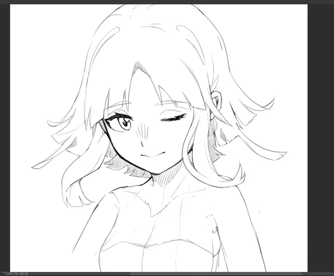 どっかのお山擬人化wip 顔あたりだけ
