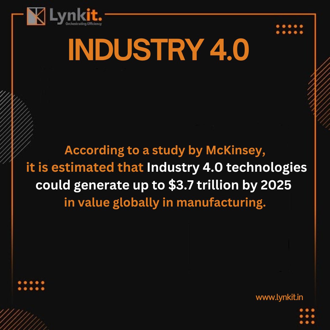 LynkitIndia's tweet photo. Presenting you the 2/6 series of Industry 4.0. Let's explore the second unknown fact about Industry 4.0 stated by @McKinsey.

#industry40 #industry #industryfourpointzero #transformation #tuesday #knowledge #logistics #globalgrowth #global #staytuned https://t.co/p3KACFR8WP