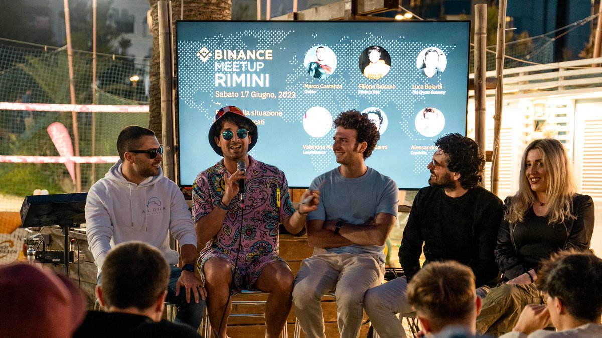 BinanceItalian's tweet photo. Padel + #Binance Meetup nella Riviera Romagnola 🏖️! 

Congratulazioni ai vincitori del torneo, a tutte le 8 squadre e ai 100+ Binanciani che hanno potuto assistere agli interventi dei nostri ospiti, networking ed ottenere tanti gadget Binance! 

Al prossimo torneo 🔥! https://t.co/6sxaFcJbf8