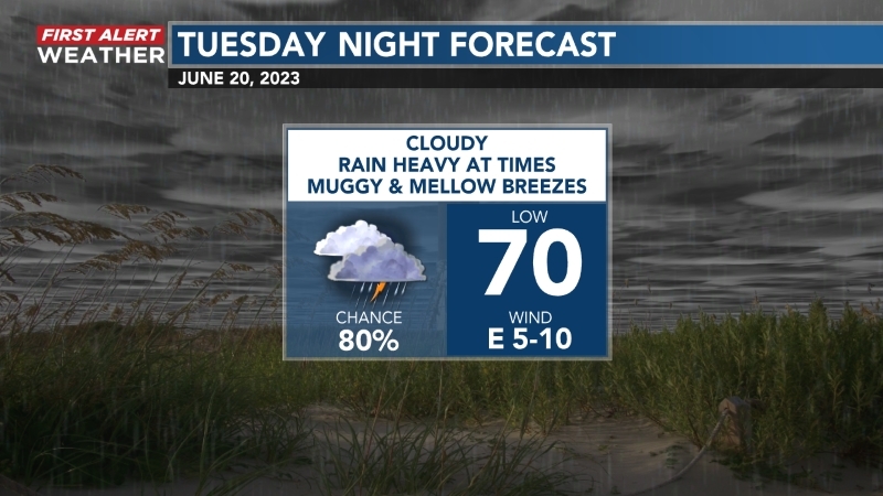 Tuesday night's Forecast: #WECTwx #ILMwx