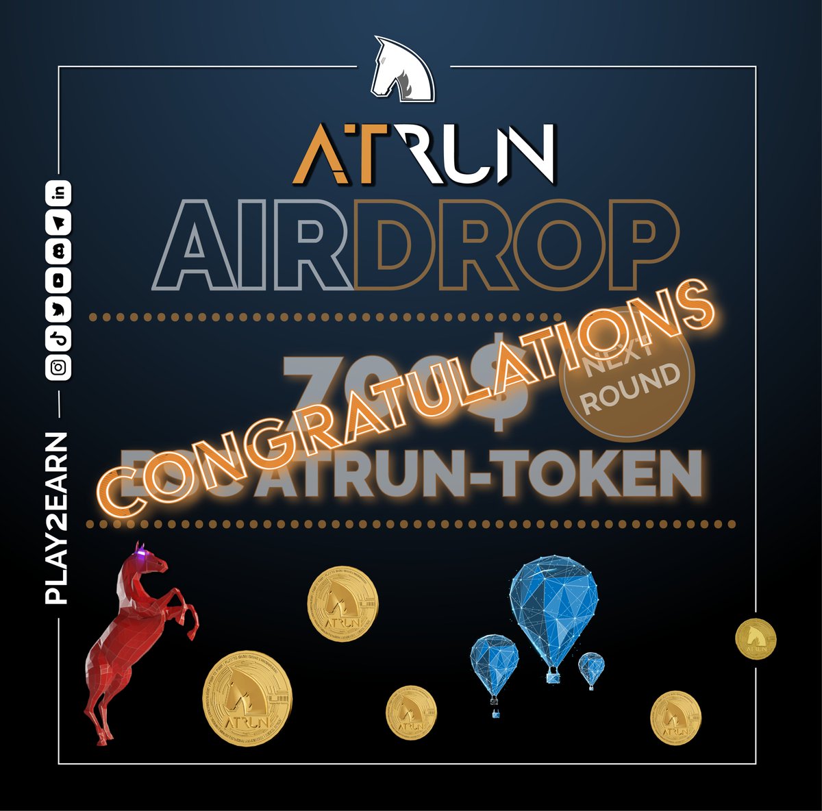 #Airdrop #event #winner #announcement!

#Congratulations to all the lucky #ATRUNers,for the details please check our Telegram group  

#atruntoken #atrun #metaversegeneration #nftgames #nftgamer #NFTCommunity #NFT #Playtoearn #Kazan #Airdrop  #Airdrop 

👉Follow@Atrun_game ♥️+ RT