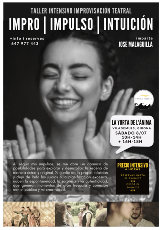 gowtix's tweet photo. IMPRO | IMPULSO | INTUICIÓN
🎭 Con @JMalaguilla el Sábado 8 julio 2023
📍 En #Girona
Reserva tu plaza en #Gowtix 👉https://t.co/WiE9K6wLva https://t.co/fiLkBMGgRR