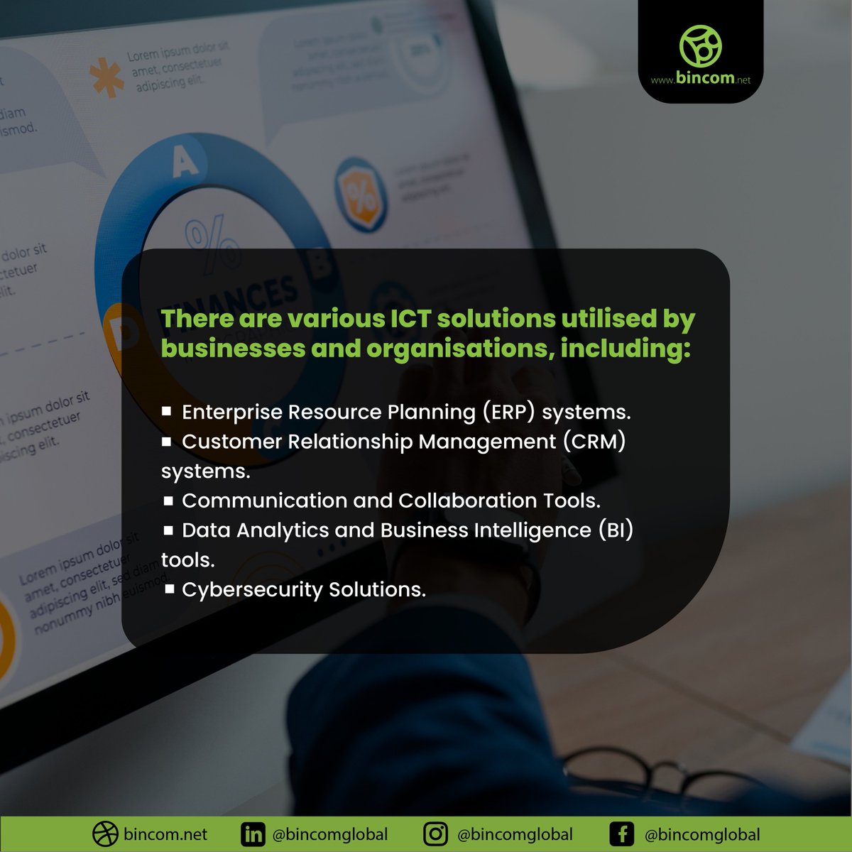 bincomict's tweet photo. There are numerous ICT solutions available that cater to specific needs of businesses and organisations. Explore all of these solutions by contacting us today https://t.co/YCVECiiXKu

#EnterpriseSolutions #ITConsultancy #globalimpact #ict #londonictfirm #bincomglobal #Service https://t.co/kLvxlEUJG7