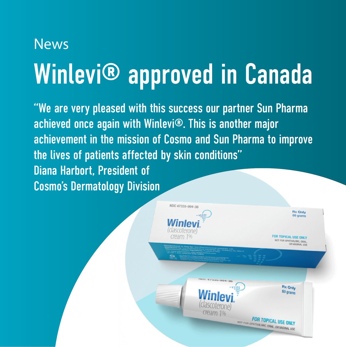CosmoConfidence's tweet photo. Acne is a highly prevalent dermatological condition. Winlevi®is the first and only topical Androgen Receptor Inhibitor, and the newest Health Canada-approved formulation to target the hormonal component of acne in 40 years.
https://t.co/c0wEYjjuuZ
#Cosmo #Winlevi #sunpharma #acne https://t.co/YqOQtDsPML