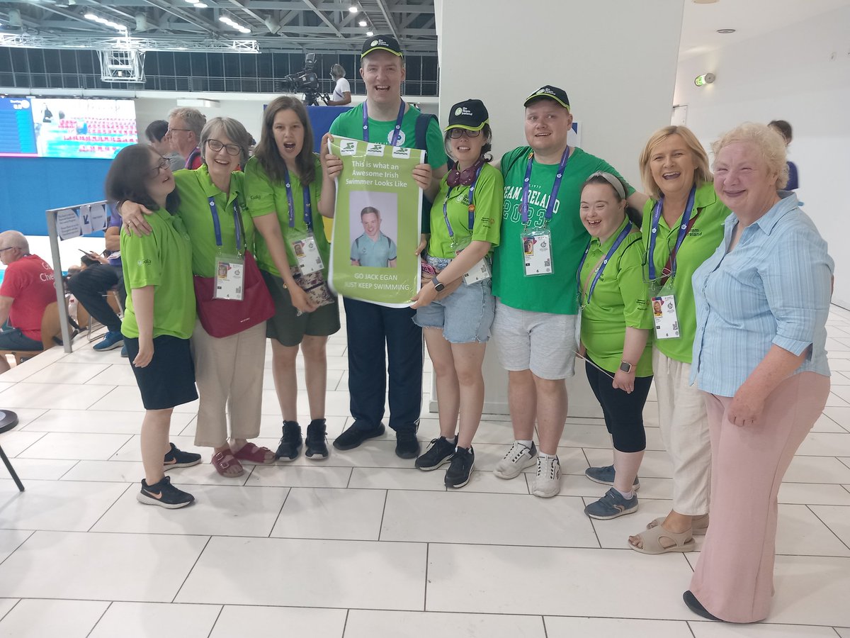 TeamIrlSport's tweet photo. Brilliant support for #TeamIreland at the pool today from all at Navan Arch SO Club, and friends. Jack was tbe one they all wanted to see!
#unbeatabletogether #soireland #sowg https://t.co/kkvYqbFCCR