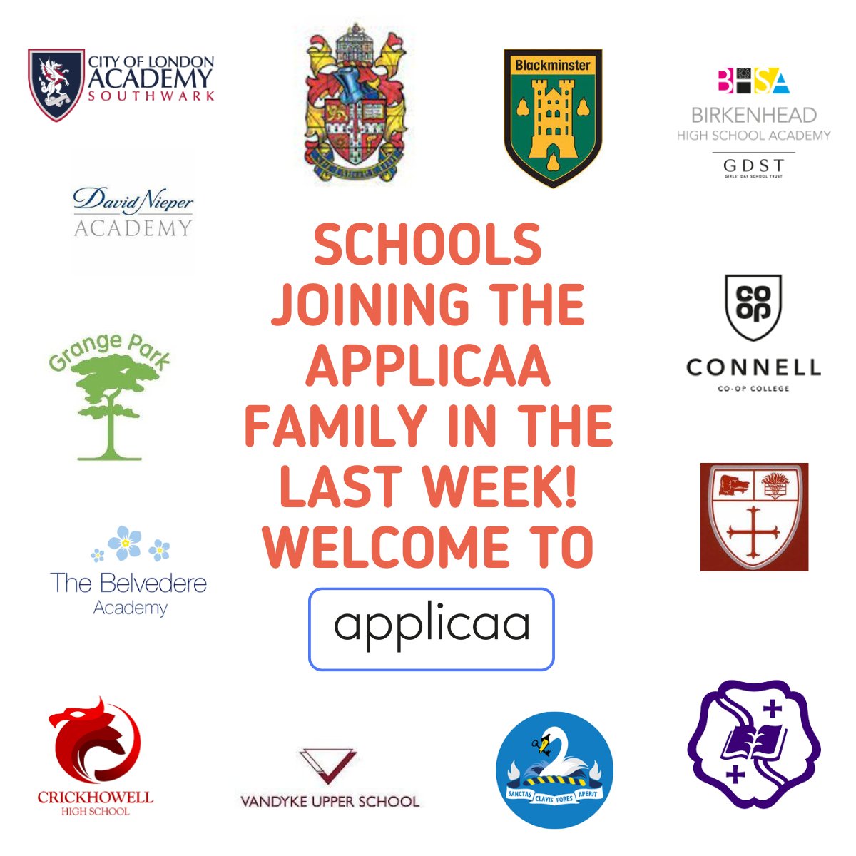 ApplicaaUK's tweet image. 🙌 Huge congratulations to the schools that have renewed with Applicaa this week! We’ve been able to keep innovating and helping schools create a faster faster way to process admissions and enrolment. hubs.ly/Q01V1XSy0 #schools #sixthforms #admissions #enrolment #Applicaa