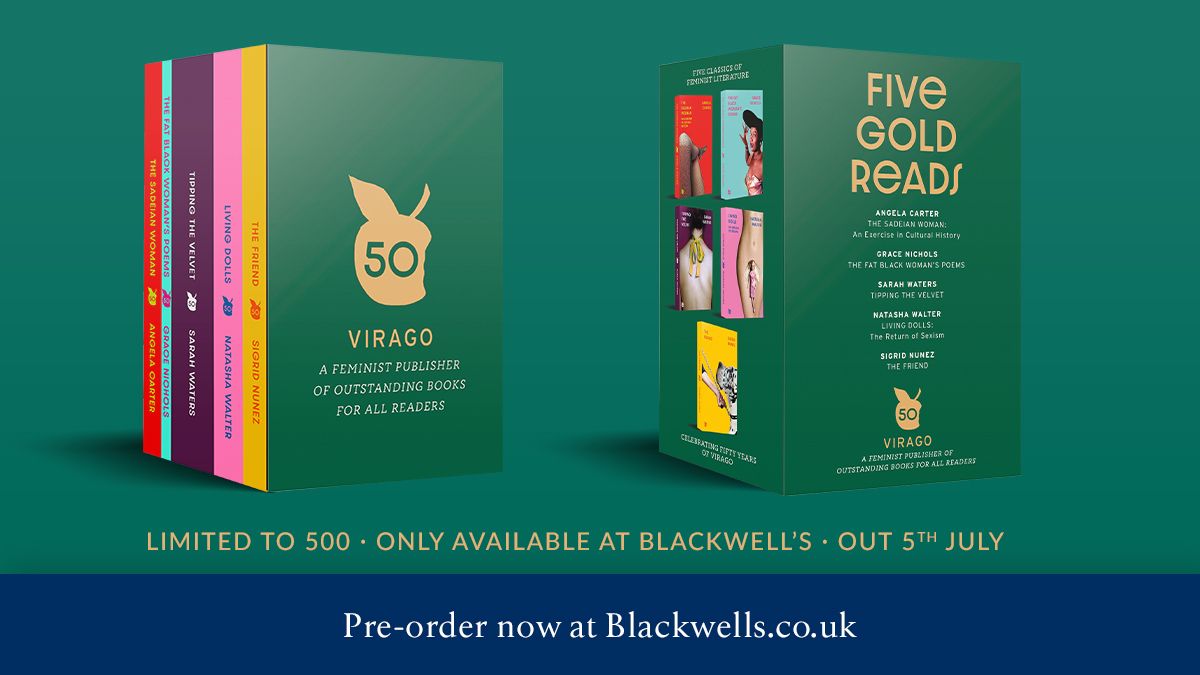 Blackwell's (@blackwellbooks) on Twitter photo Celebrating 50 years of feminist press <a href="/ViragoBooks/">Virago Press</a> @lennie_virago & <a href="/RosieBoycott/">Rosie Boycott</a> on <a href="/BBCr4today/">BBC Radio 4 Today</a> this morning - listen from 2:26 bbc.co.uk/sounds/play/m0… the Five Gold Reads boxset available exclusively from Blackwell's! blackwells.co.uk/bookshop/produ… Celebrating 50 years of feminist press <a href="/ViragoBooks/">Virago Press</a> @lennie_virago & <a href="/RosieBoycott/">Rosie Boycott</a> on <a href="/BBCr4today/">BBC Radio 4 Today</a> this morning - listen from 2:26 bbc.co.uk/sounds/play/m0… the Five Gold Reads boxset available exclusively from Blackwell's! blackwells.co.uk/bookshop/produ…