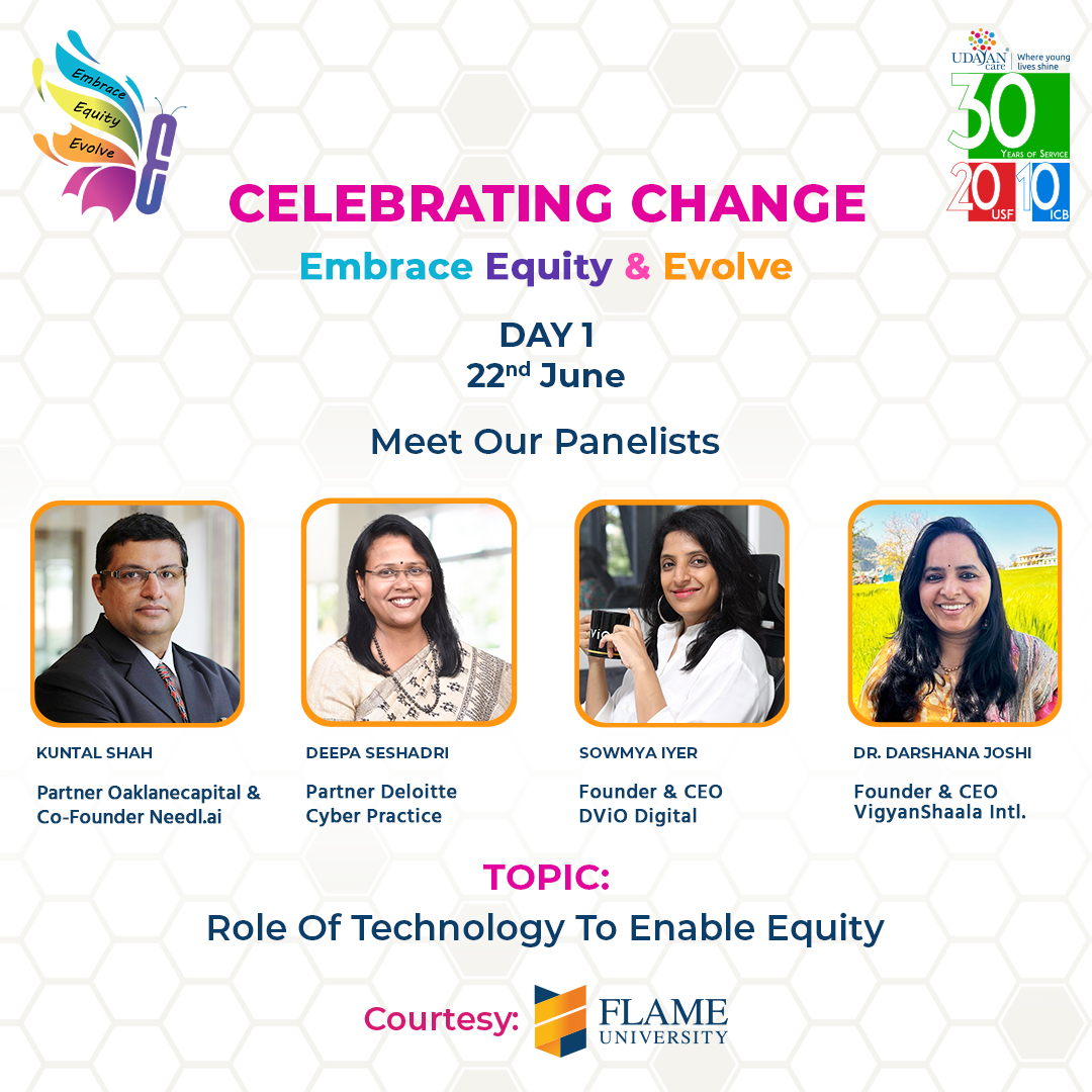 Udayan Care (@udayancare) on Twitter photo It is with immense delight that we present our panelists for Day 1 of #Celebrating_Change_2023 at <a href="/FLAMEUniversity/">FLAME University</a> , Pune. We look forward to having these experts discuss and speak on the Role of Technology to Enable Equity.
<a href="/kiranmodi/">kiran modi</a> It is with immense delight that we present our panelists for Day 1 of #Celebrating_Change_2023 at <a href="/FLAMEUniversity/">FLAME University</a> , Pune. We look forward to having these experts discuss and speak on the Role of Technology to Enable Equity.
<a href="/kiranmodi/">kiran modi</a>