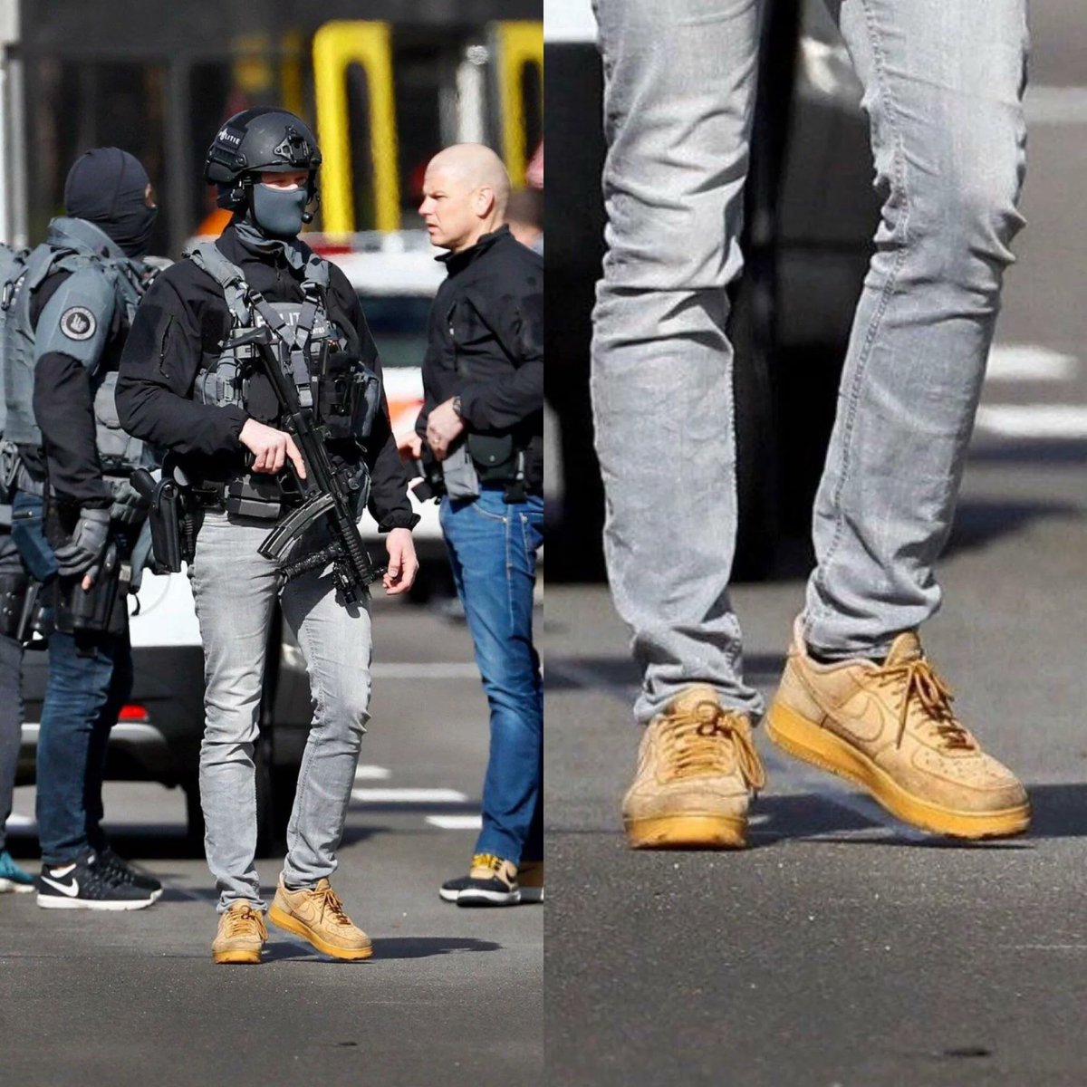 Hollanda Kontr-Terör Personeli ve Nike AF1 Flax ayakkabı