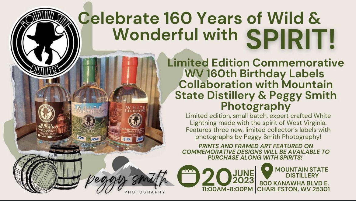 StateDistillery's tweet image. Today is the day! Stop in and see what all we have as you’re out celebrating WV Day! 6.20.1863  💛💙 #WV #WestVirginia #CharlieWest #DrinkWV 
Open 11a-8pm 
facebook.com/events/s/wv-da…
