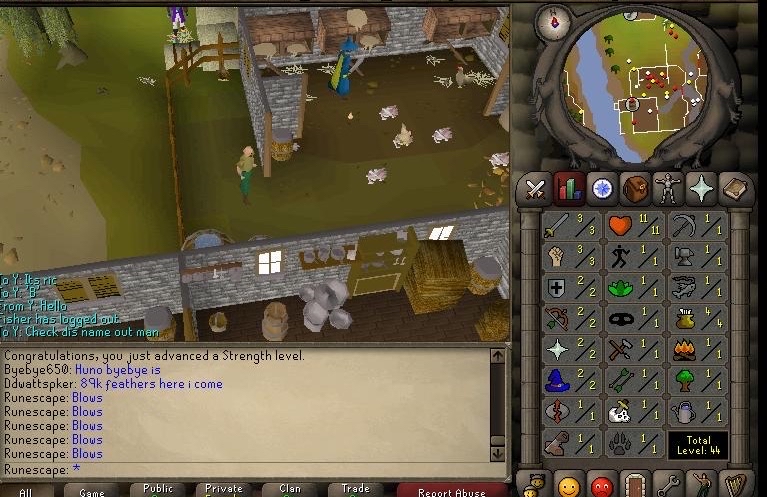 Real screenshot of player 'Runescape' POV