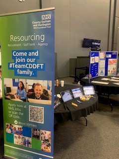 JoinCDDFTNHS's tweet photo. Resourcing at the Glow Centre in Newton Aycliffe today for careers day. We are also here from 15:30 until 19:00 to help guide people on how to apply for jobs with the NHS @CDDFTNHS #nhs #cddft #Jobs https://t.co/wYhbNQsQrH