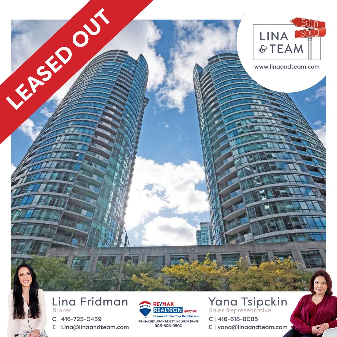 🎉📣LEASED OUT
📍373 Front St West Unit 2609#Toronto

linaandteam.com/properties/373…

Looking to rent or let? Contact Lina & Team today!

📱 416-725-0439
✉️ lina@linaandteam.com

#LinaandTeam #WeSellRHill #DowntownToronto #FrontStreet #FrontStreetWest #GTA