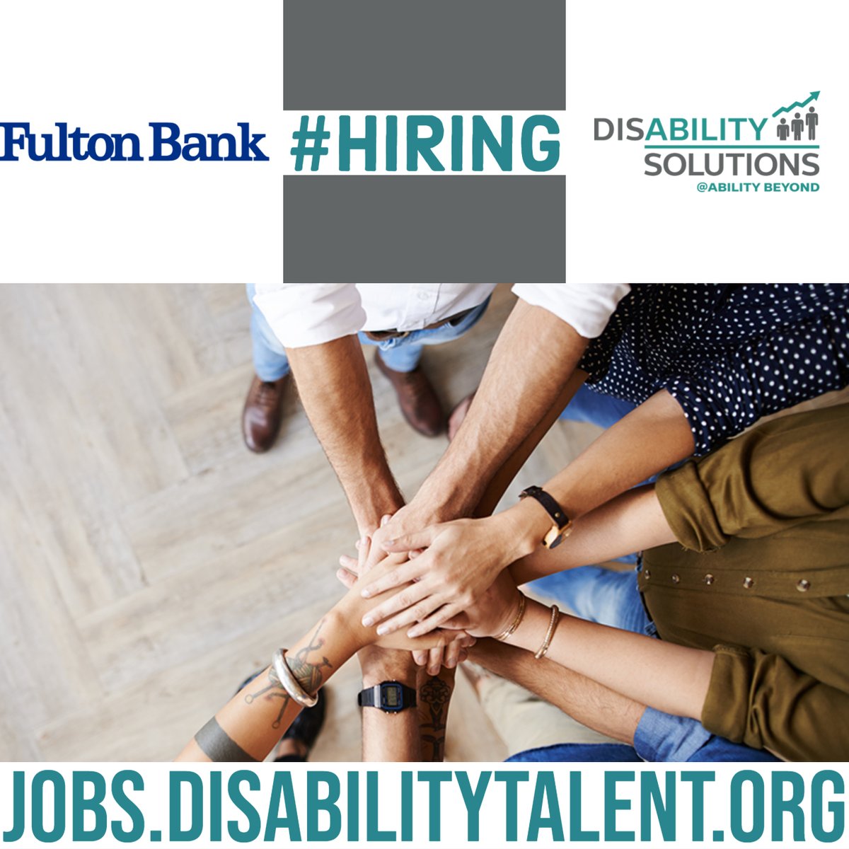@FultonBank is hiring! Opportunities here:
hubs.la/Q01V2Wck0

Sign up for a free account and have alerts sent to you notifying of new jobs in your area here:hubs.la/Q01V2-Nm0

#Hiring #Disability #DisabilityEmployment #EmploymentOpportunities