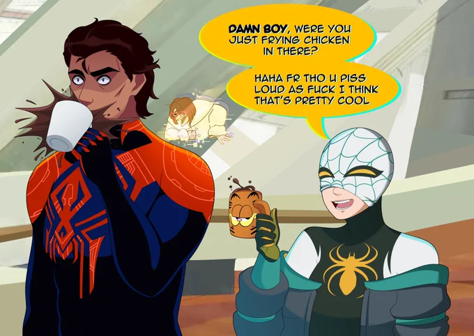 spiderbe has 97 mental illnesses and is banned from most public spaces #spidersona #MiguelOHara