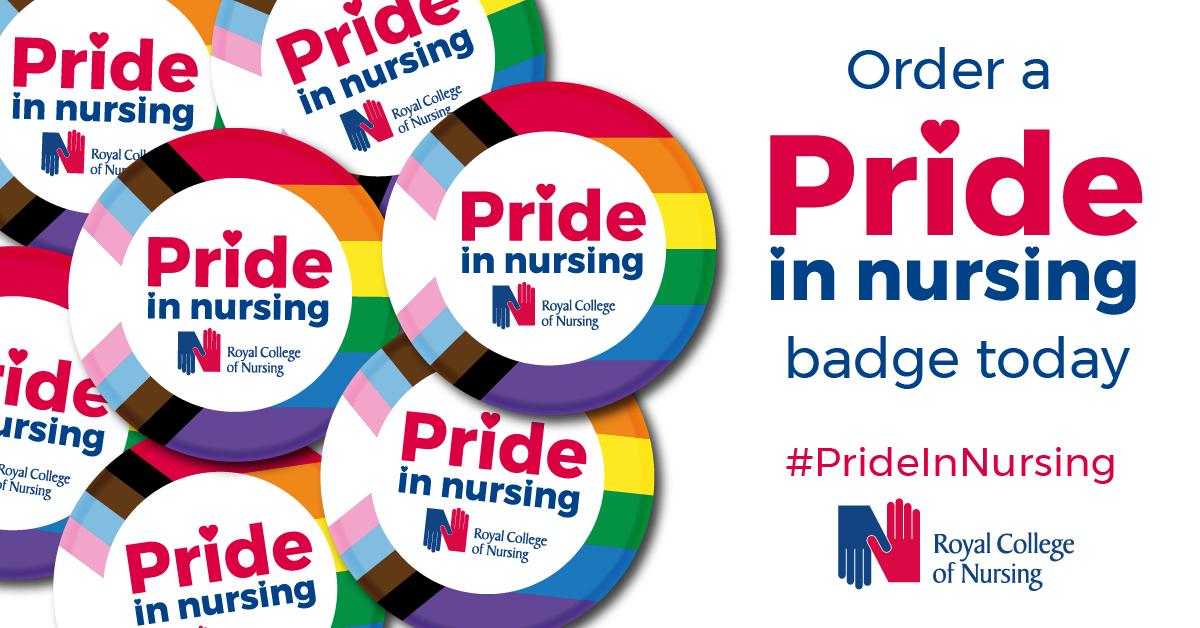 Demonstrate your #PrideinNursing with our badges, now available to order from our website for you and your colleagues. Get yours here: bit.ly/3LZdiYw