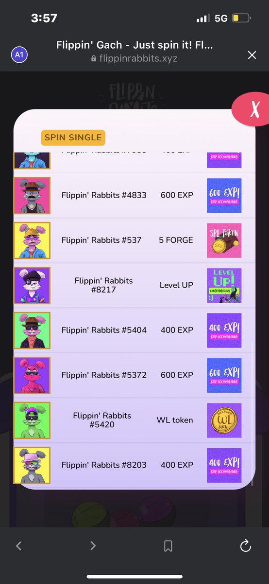 Tr3stacks's tweet photo. @FlippinRabbits steady showing love to its holders๐ค๐ฝthe gachapon loves giving out $SOL, $BOO, & $FORGE ๐ฅ
#LETSFLIPIT
#sol #solana #nft #SolNFT #SolanaNFTs https://t.co/ZNIeAQNdut