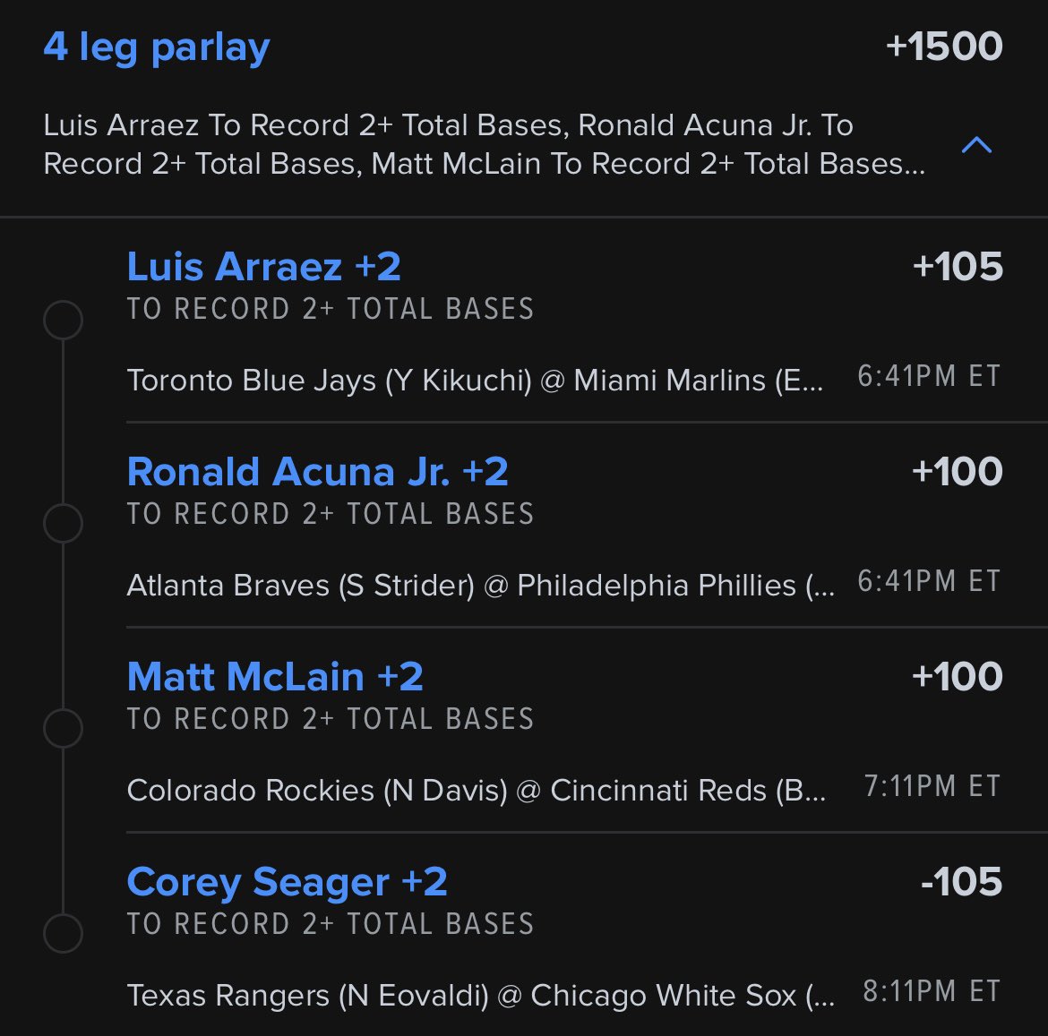 💰 +1500 Odds Lotto 

2 bases lotto. Let’s get it 🫡

#gamblingtwitter