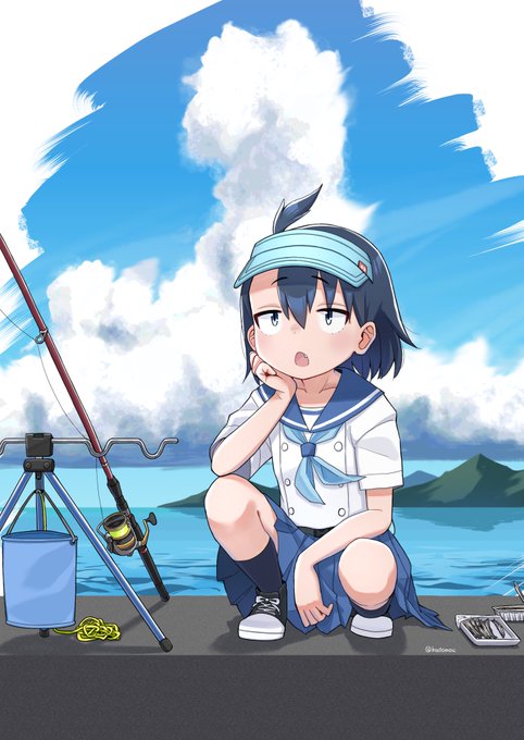 「blue sky fishing rod」 illustration images(Latest)