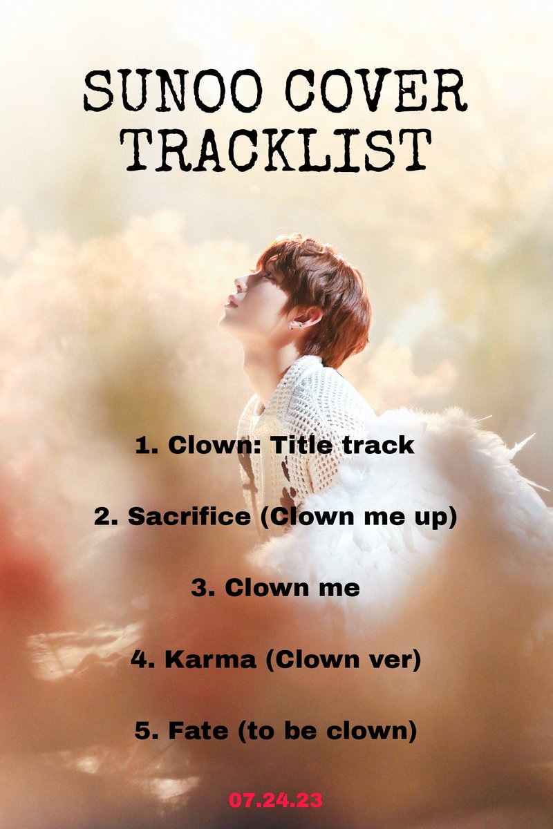 Sunoo's cover tracklist is now out! Don't forget to stream~~ 🤩🤟🏼