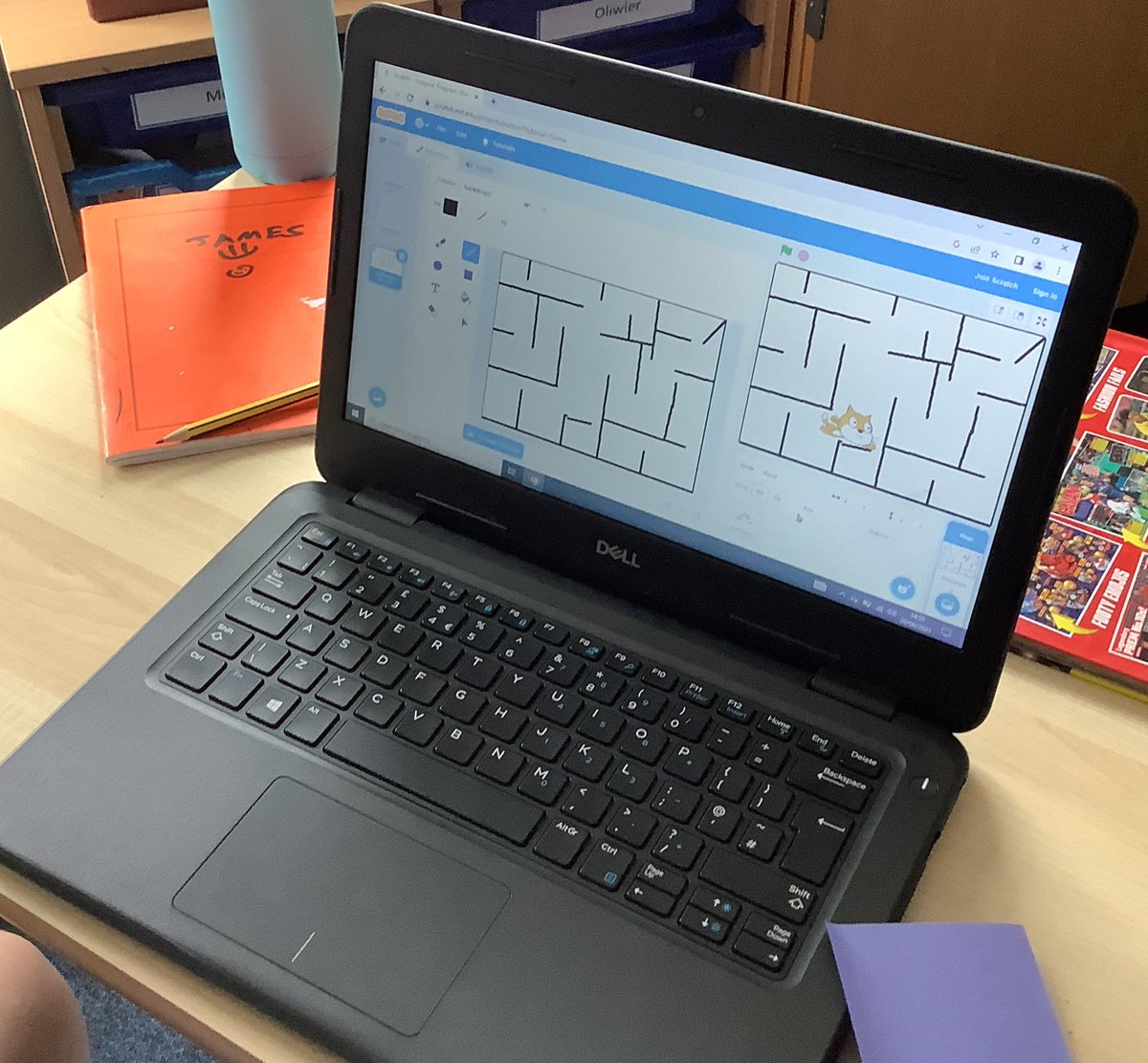 5JH_LPS's tweet photo. We’ve been busily drawing mazes for our sprites to navigate on @scratch #LPScomputing @5SW_LPS https://t.co/azxw51jfgE