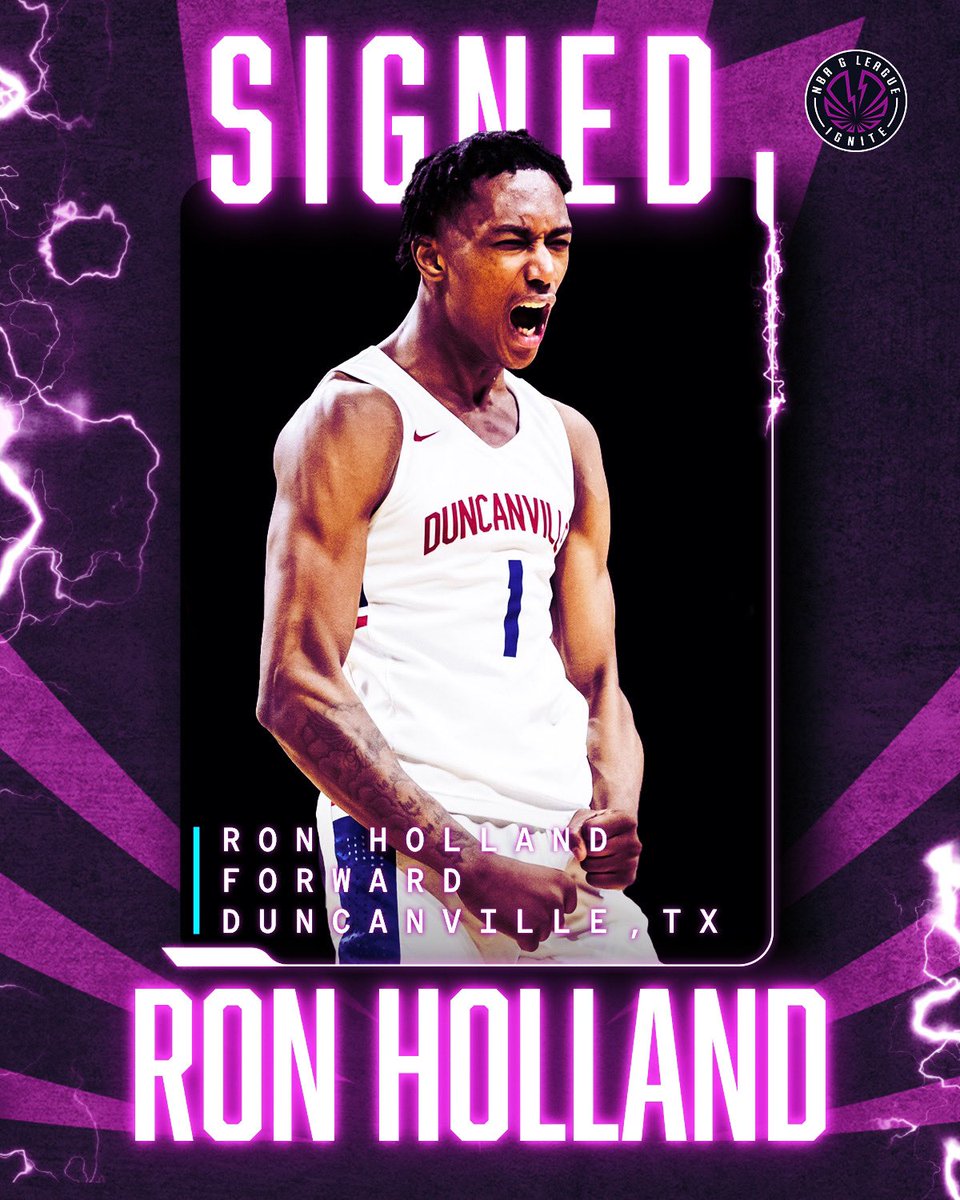next season is going to be scary! Texas native, five-star athlete & projected top 2024 NBA Draft prospect Ron Holland (@ron2kholland) officially joins the family⚡️ 🔗: ignite.gleague.nba.com/news/mcdonalds…