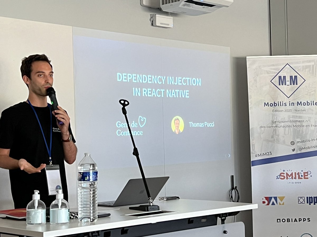 bam_lab's tweet image. 🧱 “Remplacer n’importe quelle partie de votre app aussi facilement qu’une brique de lego” - @Thomas_Pucci nous présente : Comment faire de la #DependencyInjection en @reactnative 
@MobilisinMobile
