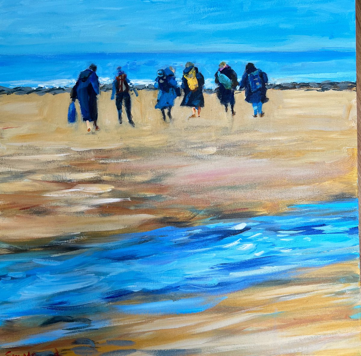 SueMcDonaghLit's tweet photo. Two of the paintings that are currently hung in @HearthGallery, Llandough Hospital until end of July. These resonate strongly for me as my current series of books, due to be released soon, are based around #wildswimming #coastal #findingyourtribe #Wales
@ChocLituk https://t.co/DFVcR0THT7