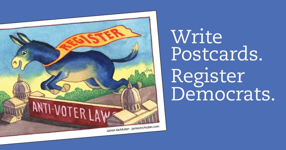 'Let's be clear: Voter suppression is real.' - Stacey Abrams

Help us fight anti-voter laws by registering more Democrats to vote! Join a postcarding party!

#RegisterDemocrats #Voterizer share.fieldteam6.org/s/DTIYjUfk7N-M…