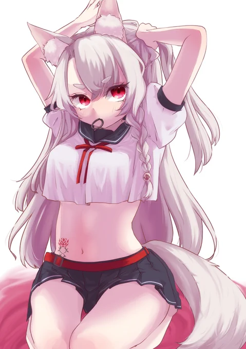 #夕立進水日 #アズールレーン 夕立!過去絵だけど進水日おめでとう 