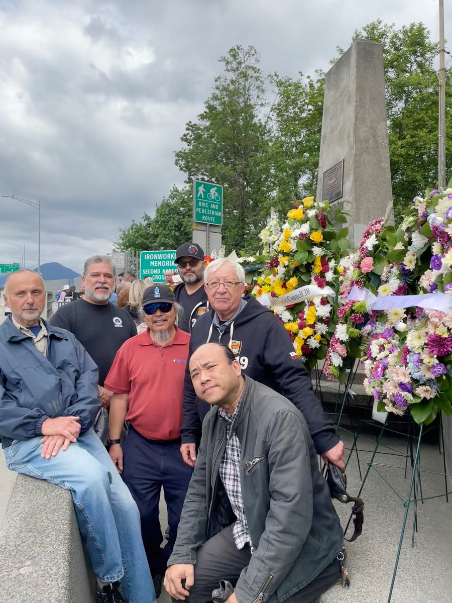 IBEW213's tweet photo. We were at the 65th anniversary of the Ironworkers Bridge collapse on Saturday, June 17. https://t.co/i4lE85KZuS