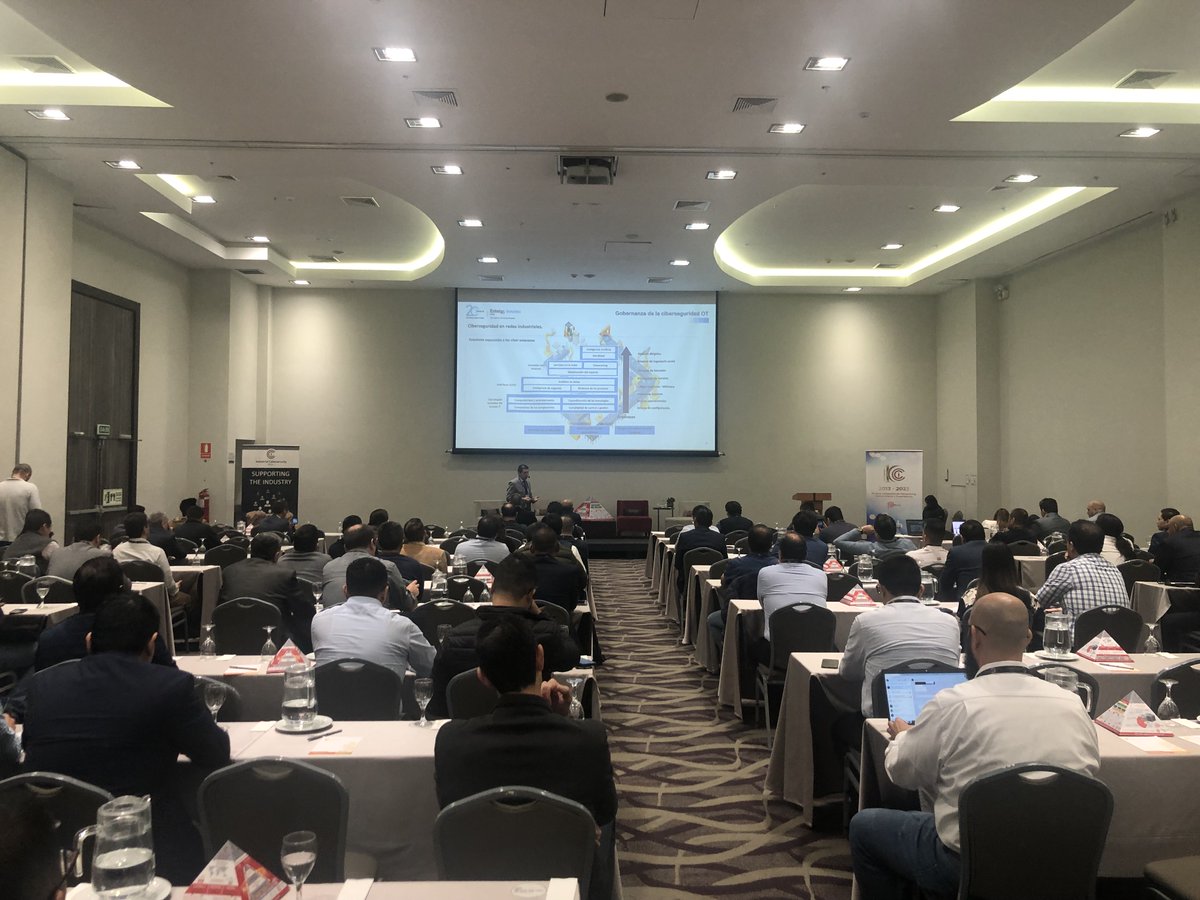 info_CCI's tweet photo. Dada la creciente exposición a las ciber amenazas, conocemos 5 pilares o principios de buena #gobernanza de #seguridad en entornos OT para ayudar a las organizaciones gracias a Liu Paucarhuanca Ayala de @InnotecSecurity hoy en #CCIcon20 #Lima #Peru
https://t.co/19N3o1wYZA https://t.co/uPa86tkRHy