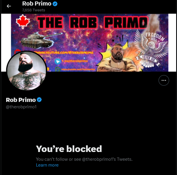 GetOverItNumpty's tweet photo. And there it is folks. Took me ONE DAY calling him out for WHAT HE IS for him to block me and run scared.
Tell Mr Primo his name will be up in lights soon. Maybe police lights or media lights but it's gonna be bright.
#GenderPredators can't deal because they are snowflakes https://t.co/HZOTWR7EsD